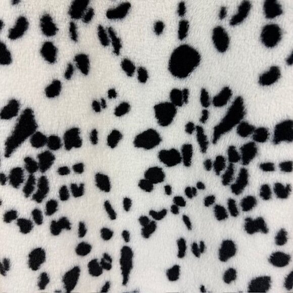 NWOT Avec Les Filles Dalmatian Black White Faux Fur Coat - Picture 12 of 14